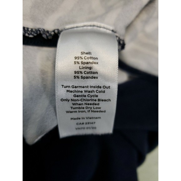 T by Talbots Navy Patterned Athletic Skort Size XL Cotton blend stretch pockets - Picture 8 of 10